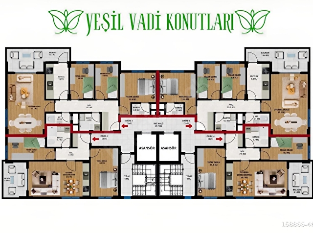 KARAKAŞ DAN MERKEZE YAKIN %50 PEŞİNATLI AYRI MUTFAKLI 3+1 - Görsel 3