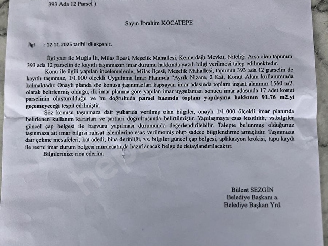 Bodrum Güvercinlik Meşelikte imarlı arsa - Görsel 6