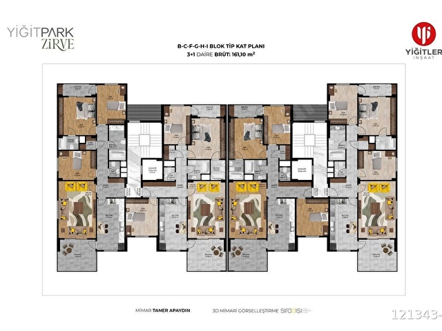 YİĞİTPARK ZİRVE de 4+1 SATILIK ULTRA LÜKS DAİRE - Görsel 12