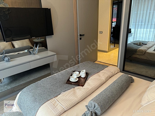 POLATtan İpektaş Cadde Sitesinde Ara Kat Sıfır EŞYALI Sıfır 1+1 Residence - Görsel 24