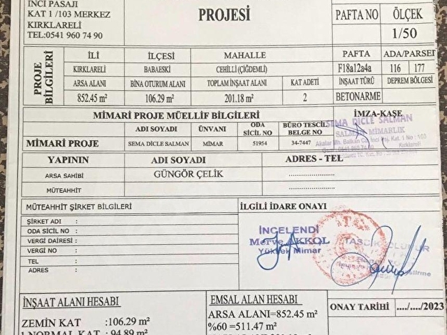 BABAESKİ ÇİĞDEMLİ KÖYÜ VİLLA RUHSATLI İMARLI ARSA - Görsel 9