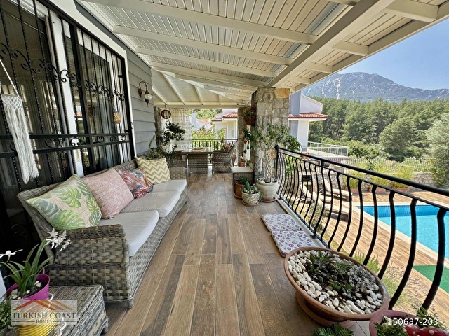Fethiye Ölüdenizde Satılık Büyük Bahçeli Lüks Villa - Görsel 27