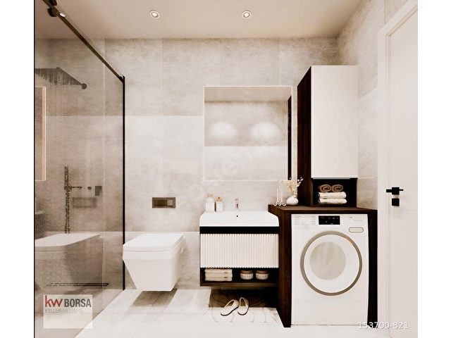 BELEK MEVA WHITE DREAMS 1+1 SIFIR SİTE İÇİ YÜZME HAVUZLU BAHÇELİ - Görsel 7