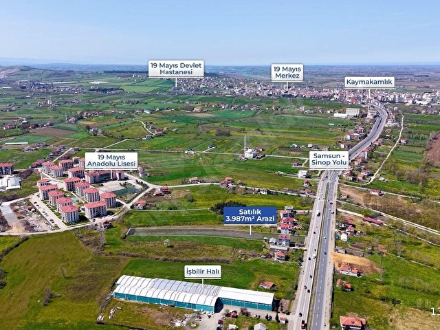 SAMSUN 19 MAYISTA ANA YOLA CEPHE SATILIK TARLA - Görsel 24