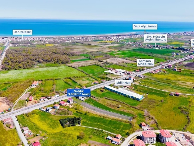 SAMSUN 19 MAYISTA ANA YOLA CEPHE SATILIK TARLA - Görsel 6