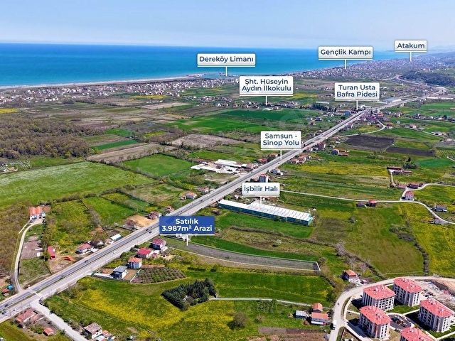 SAMSUN 19 MAYISTA ANA YOLA CEPHE SATILIK TARLA - Görsel 8