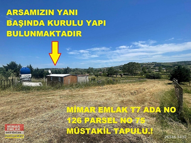 ÇATALCA ÇANAKÇA MAHALLESİNDE SATILIK ORMAN MANZARALI KADASTRO YOLU ÖNÜ 687 M2 MÜSTAKİL TAPULU TARLA - Görsel 12