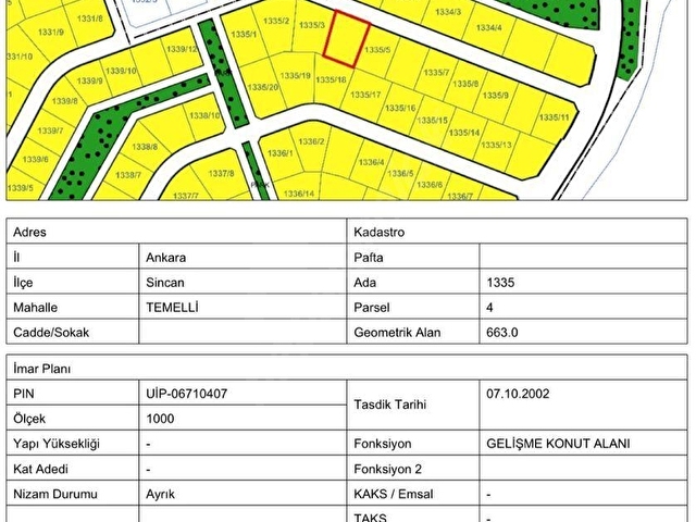 TEMELLİ TÜRKKONUT VİLLAKENT BÖLGESİNDE KONUT İMARLI SATILIK ARSA - Görsel 9