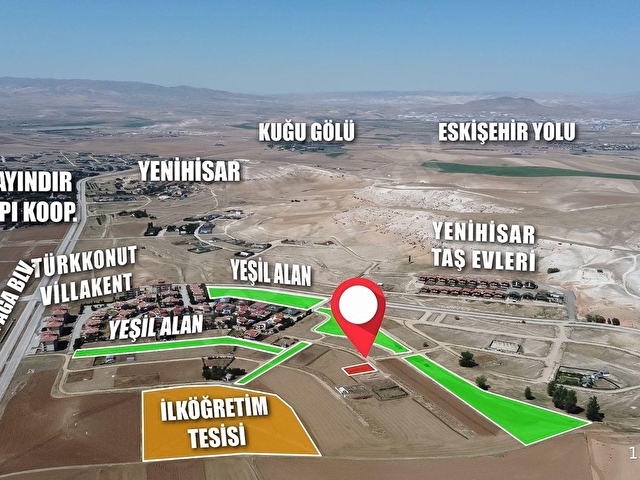 TEMELLİ TÜRKKONUT VİLLAKENT BÖLGESİNDE KONUT İMARLI SATILIK ARSA
