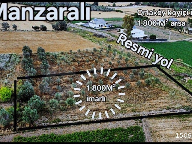 ACİLL SEYDİKEMER ORTAKÖYDE 1.800 M2 DOĞA MANZARALI KÖYİÇİ İMARLI  ARAZİ - Görsel 2