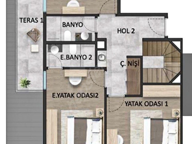 Çengelköyün üst kısmında, 2 bloklu  butik site içinde, 4+1, 180 M2, 2 banyolu, teraslı dublex daire - Görsel 6