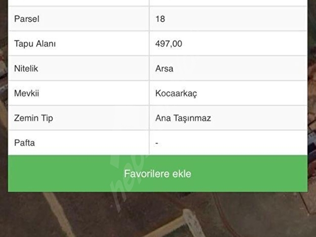 SINCAN TEMELLİ DE 497M2 SATILIK ARSA