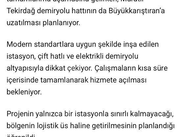 Tekirdağ Muratlı Araç Takası yapılır. Resmi yolu mevcut satılık tam parsel tarla - Görsel 8