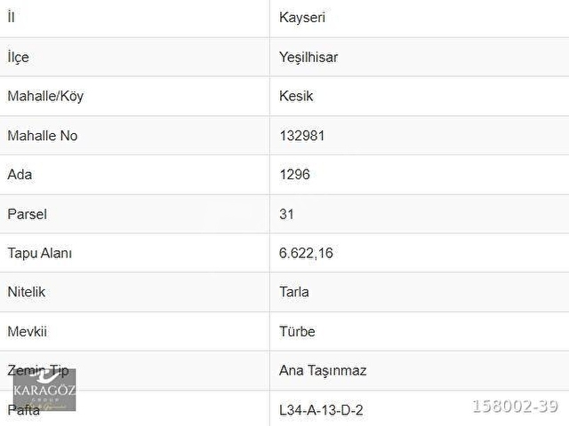 KARAGÖZ GROUP GAYRİMENKULDEN SATILIK 6.622M SATILIK TARLA - Görsel 2