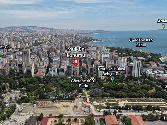CADDEBOSTANSAHİLDE KAPANMAZ PARK VE DENİZ MANZARALI 165M2 3,5+1