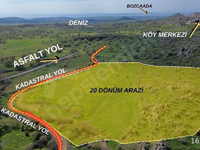 KAYACIK`TA SATILIK 10 DÖNÜM TARLA