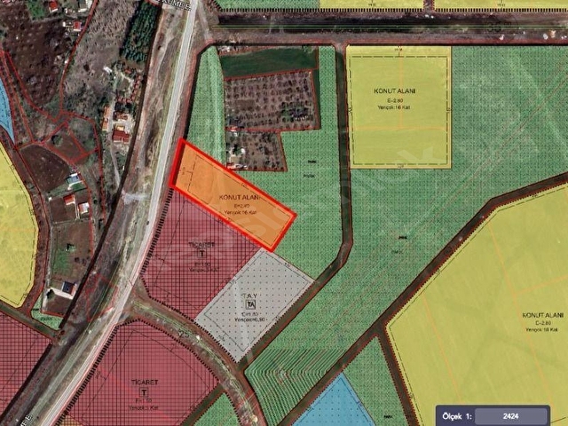 ÇİÇEKTEPEDE BULVARA CEPHE 2,80 EMSAL DAİRE&DÜKKAN GETİRİLİ ARSA - Görsel 2