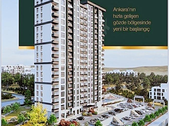 ANKARANIN HIZLA GELISEN BOLGESINDE YAPRACIKTA SATILIK 2+1 DAIRE