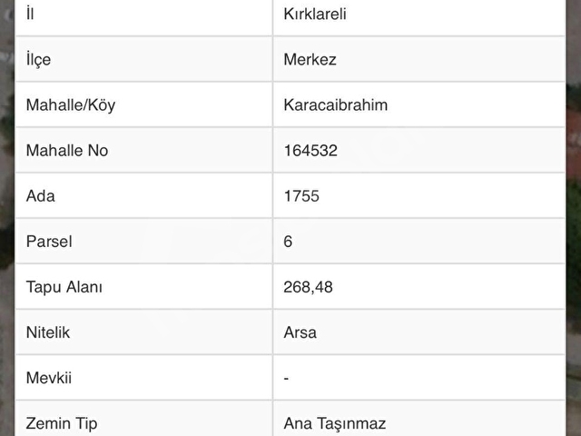 Kırklareli Merkezde 269m² İmarlı Arsa - Görsel 11