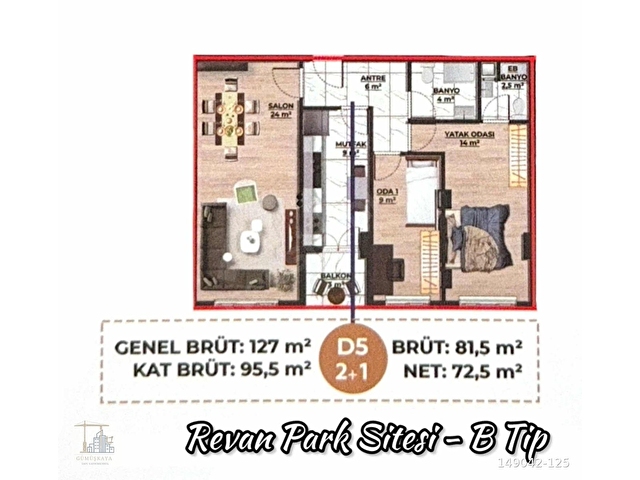 MAHMUTBEY - GÜNEŞLİ / SIFIR 2+1 96 m² FIRSAT DAİRE / REVAN PARK - Görsel 2