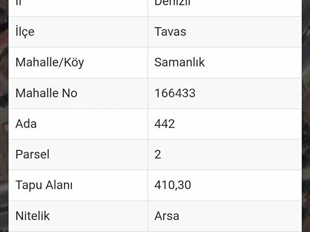 Tavas Samanlık Anayol Arkası 410 m2 2 Kat İmarlı Arsa - Görsel 9