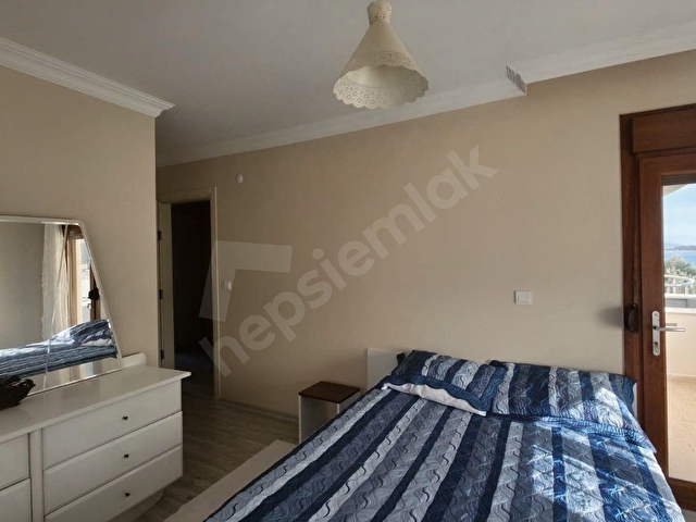 Ayvalık Sahilkentte Deniz Manzaralı,3+1 Eşyalı Kiralık Villa - Görsel 17