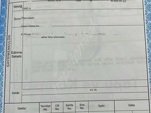 HALICI EMLAKTAN APAK MEVKİ SATILIK TARLA - Görsel 3