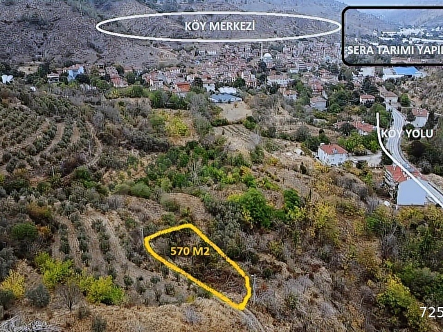 BİLECİKİN EN BÜYÜK KÖYÜNDE 570 M2,%40 İMARLI VE MANZARALI ARSA