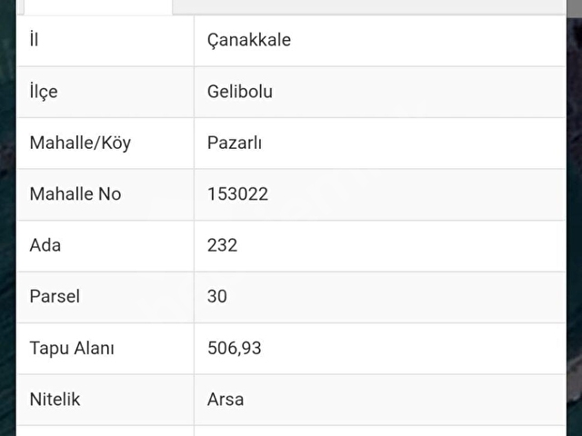 Çanakkale 507 m2 villa imarlı satılık arsa - Görsel 2