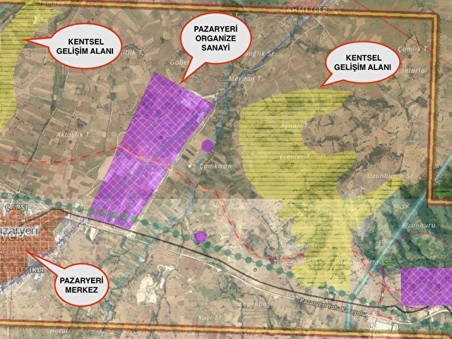 Pazaryeri Karaköyde Seramikçiler OSB Planı İçinde Satılık Arazi
