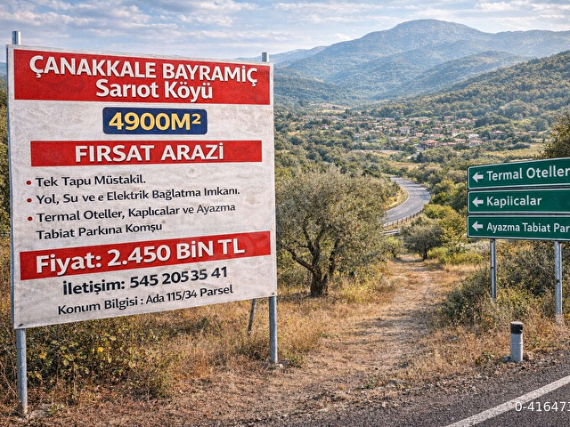 KAZDAĞLARI ÇANAKKALE BAYRAMİÇ SARIOT KÖYÜ 5 DÖNÜM - Görsel 8