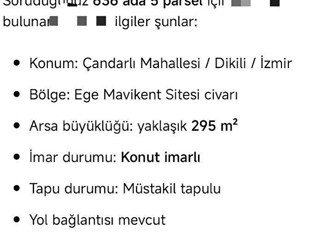 ÇANDARLI MAVİKENT SİTESİNDE SATILIK ARSA - Görsel 7