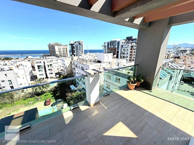 KKTC Girne Merkezde Muhteşem Manzaralı Ultra Lüks Kiralık 3+1 Eşyalı Penthouse - Görsel 3