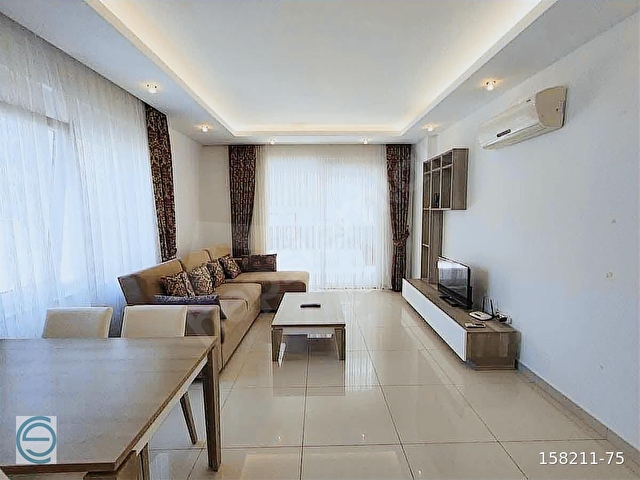 KLEOPATRA PLAJINA 200 METRE HAVUZLU GENİŞ EŞYALI 1+1 DAİRE - Görsel 7