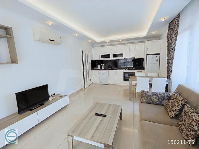 KLEOPATRA PLAJINA 200 METRE HAVUZLU GENİŞ EŞYALI 1+1 DAİRE - Görsel 10