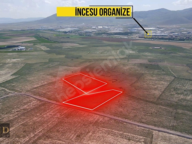 İNCESU SUBAŞINDA YATIRIMA UYGUN TOPLAM 18960 M2 2 ADET TARLA - Görsel 5