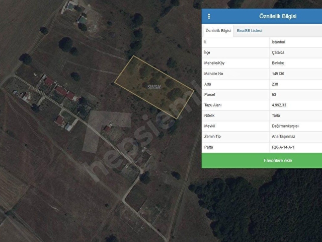BİNKILIÇ DIRGAZ YOLU ÜZERİ YERLEŞİM ALANINDA 4.992 m2. ARAZİ - Görsel 2