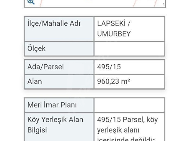 Çanakkale Lapseki Umurbey Satılık Deniz (Boğaz) Manzaralı Tarla. - Görsel 17