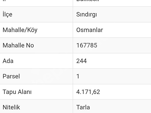 SINDIRGI OSMANLARDA KAÇIRILMAZ FIRSAT 4.171 M2 - Görsel 10