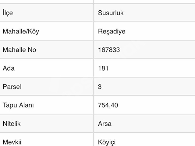 BALIKESİR SUSURLUK REŞADİYE SATILIK 755 m2 İMARLI ARSA - Görsel 3