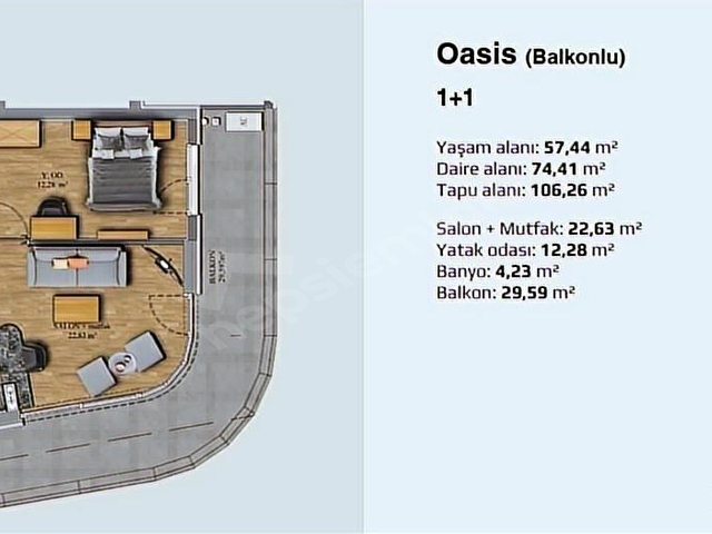 Deniz ve Orman Manzaralı Teraslı Rezidansta 1+1 Full Eşyalı - Görsel 7