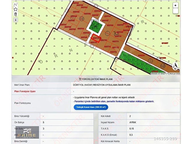 DÖRTYOL YENİYURT DA SATILIK MÜSTAKİL TAPU VİLLA ARSASI - Görsel 2
