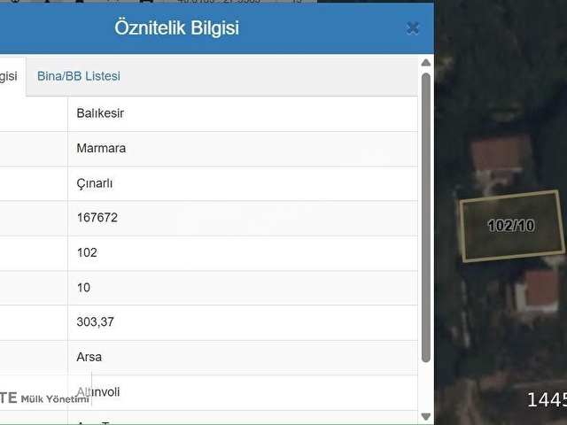 MARMARA ADASI ÇINARLI MAH 2 KAT İMARLI 303.37 M2 SATILIK ARSA - Görsel 2