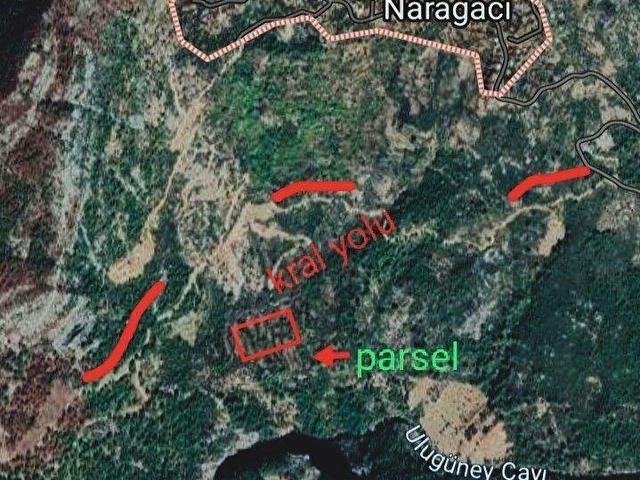 GÜNDOĞMUŞ NARAĞACI KÖYÜNDE 521M2 DOĞAYLA İÇ İÇE YATIRIMLIK ALANYA 30KM