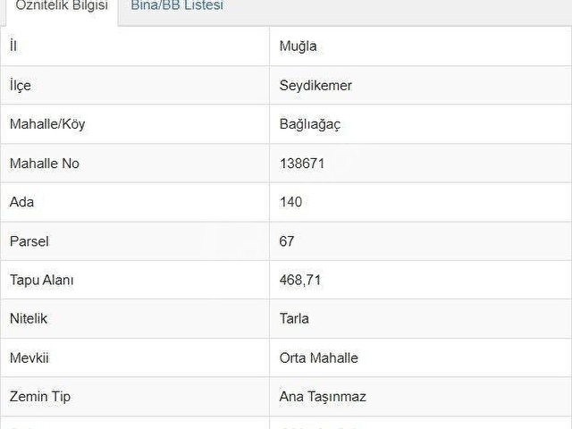 SEYDİKEMER BAĞLIAĞAÇ MAHALLESİNDE KÖY İÇİ İMARLI SATILIK TARLA - Görsel 2