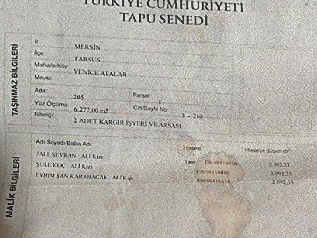 Tarsus Atalar Satılık