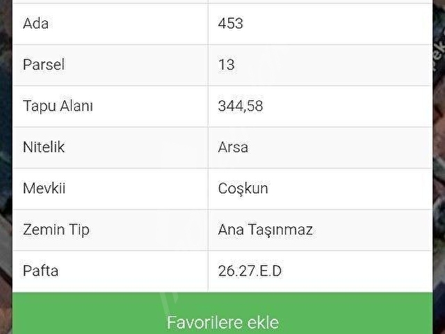 KAYA EMLAKTAN SATİLİK ARSA344.58. M2 GÜMÜŞ HACI KÖYÜ