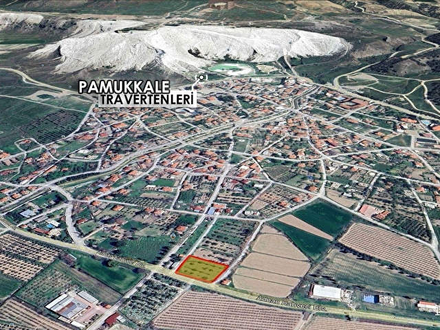 PAMUKKALE TRAVERTENLERİ MANZARALI SATILIK VİLLALIK ARSA APART/DAİRE TAKASI YAPILIR