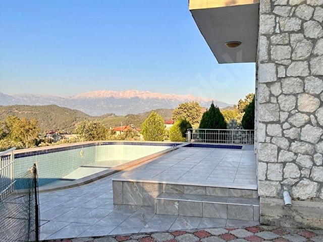 FETHİYE BOZYERDE DOĞA MANZARALI HAVUZLU 5+1 MÜSTAKİL VİLLA+ARSA - Görsel 11