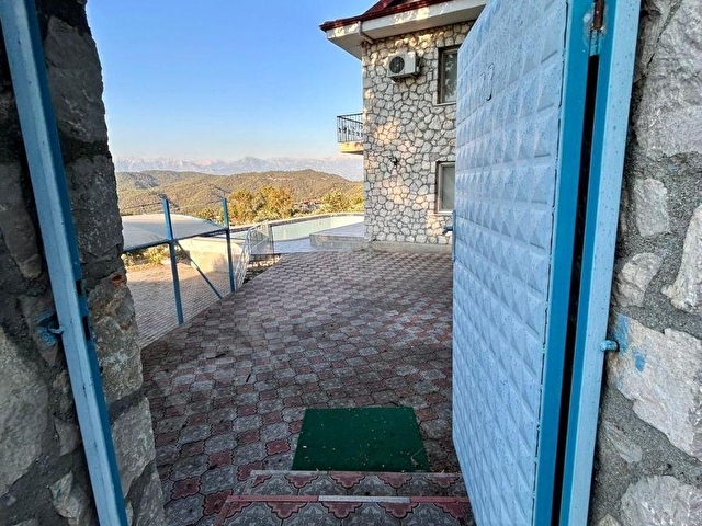 FETHİYE BOZYERDE DOĞA MANZARALI HAVUZLU 5+1 MÜSTAKİL VİLLA+ARSA - Görsel 10